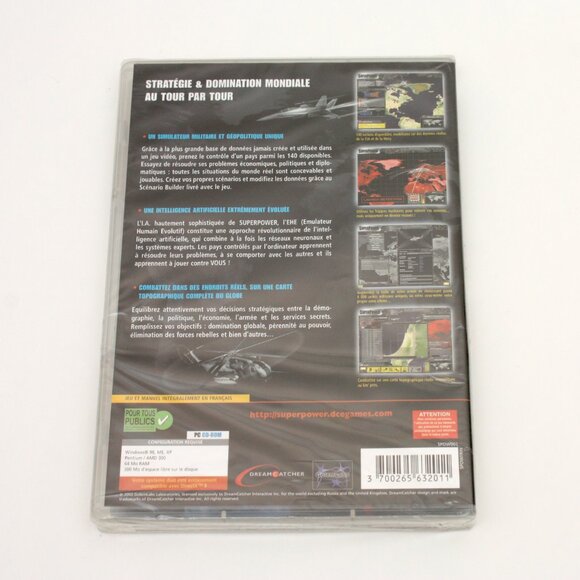 Sealed SuperPower PC Game 2003 French Version Political Strategy Game Windows - Picture 2 of 2